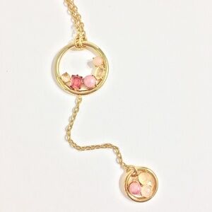 NWOT J. Crew Nested Mixed-Stone Lariat Necklace